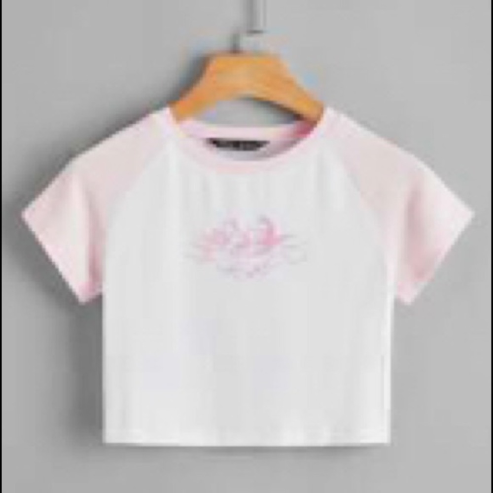 Figure Print color block tee